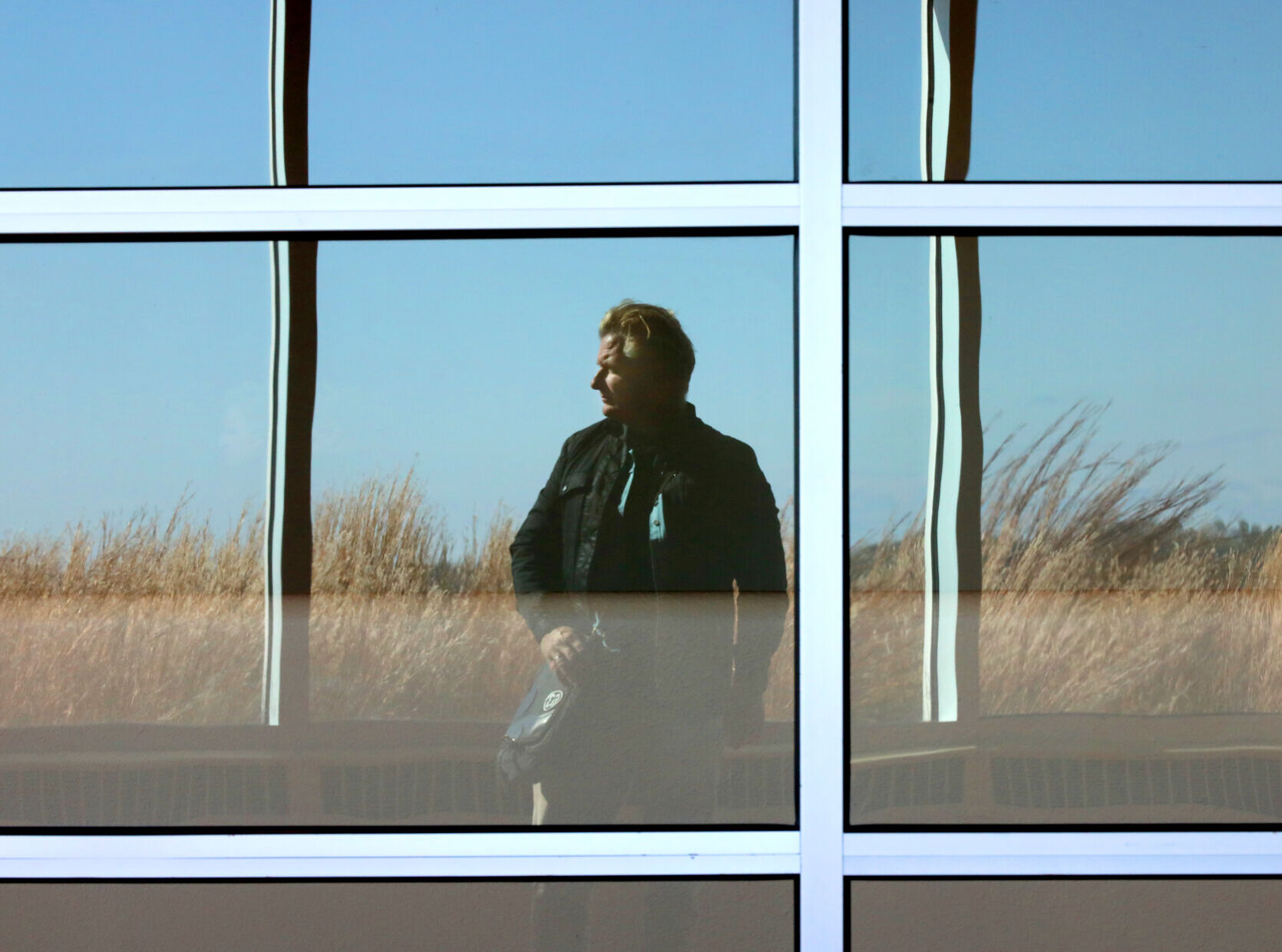 Chad Lewis in window